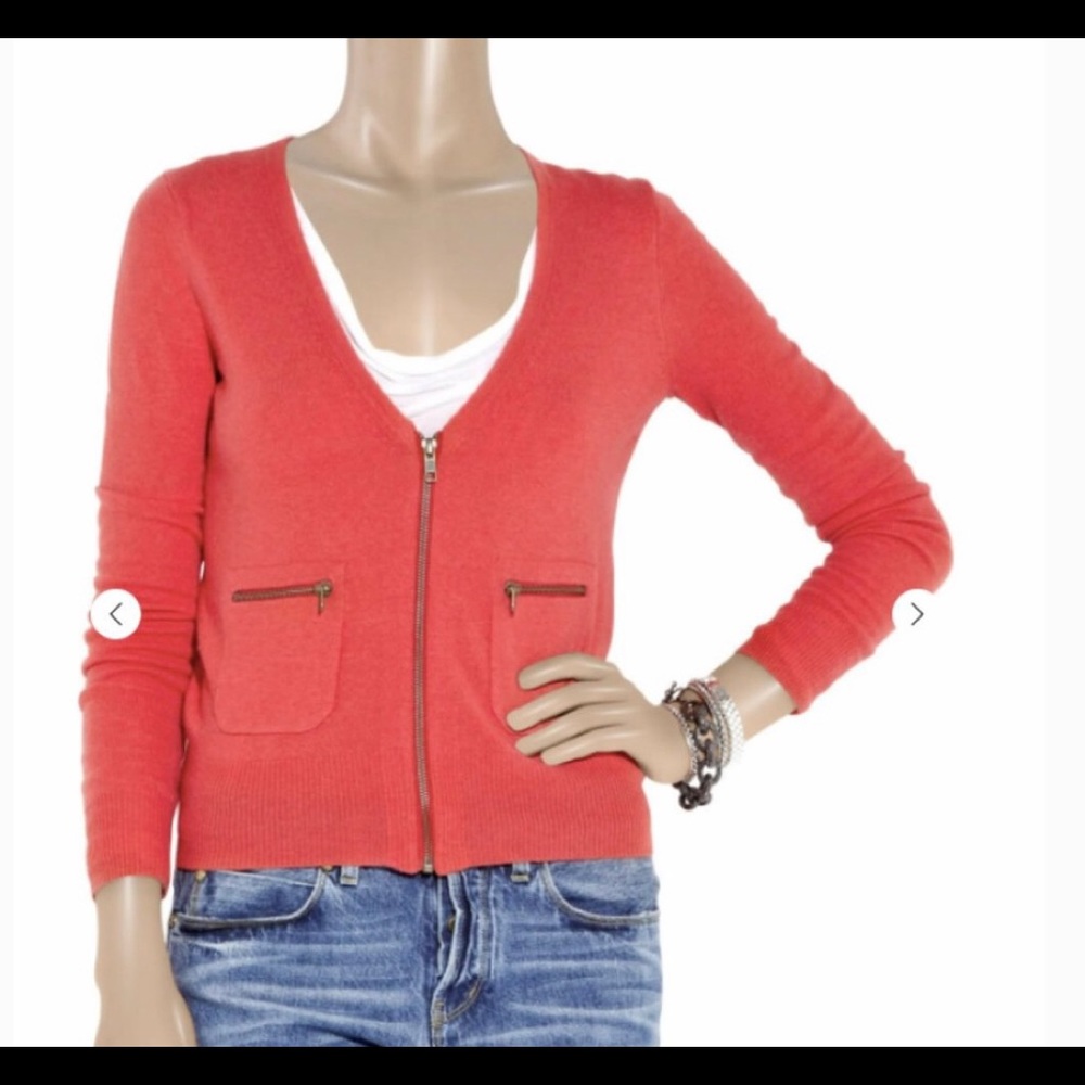 J Crew Dream Zip Pocket Wool Cashmere Cardigan